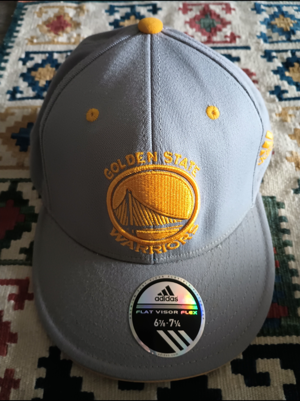 Adidas Golden State Warriors Gray & Yellow Cap